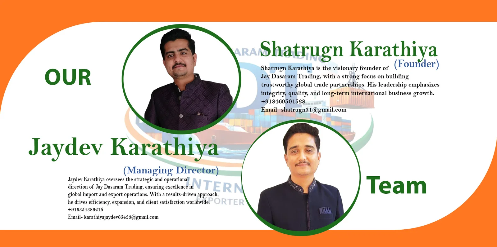 JAY DASARAM TRADING Banner