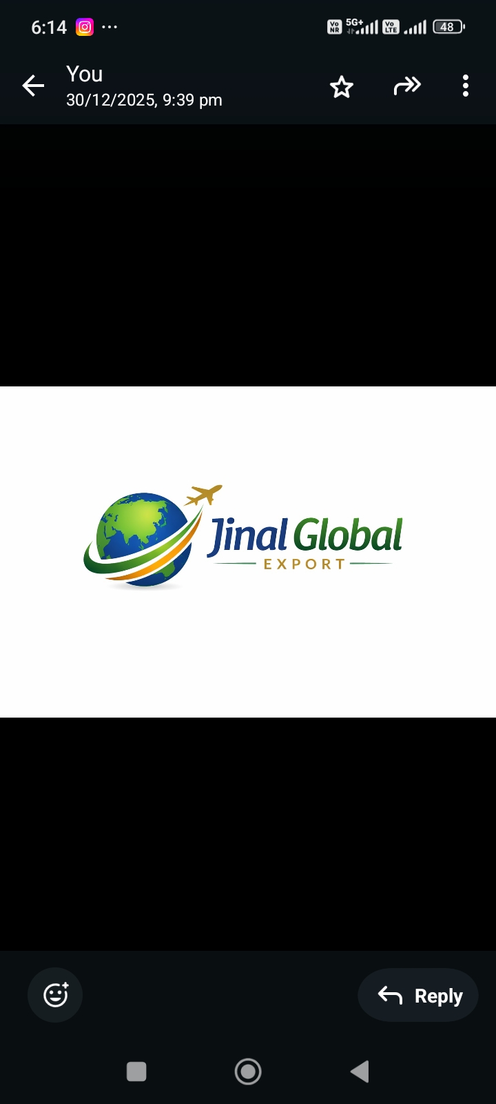 Jinal Global Export Banner