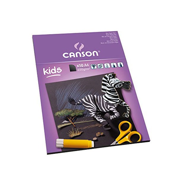 Canson Black Creation Paper Pads A4 185gsm 10 Sheets CAN 40001-5602