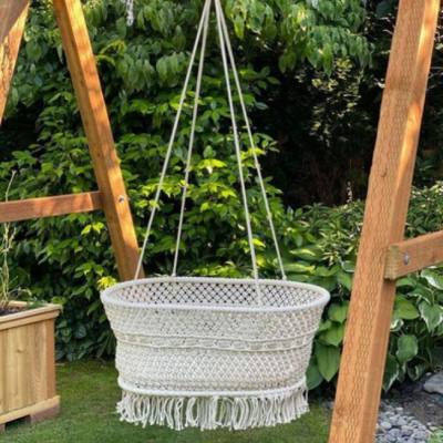 Cotton Rope Square Baby Swing Chair