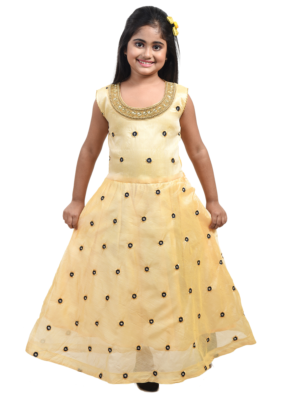 Girls Maxi/Full Length Festive/Wedding Ambroid Gown Dress
