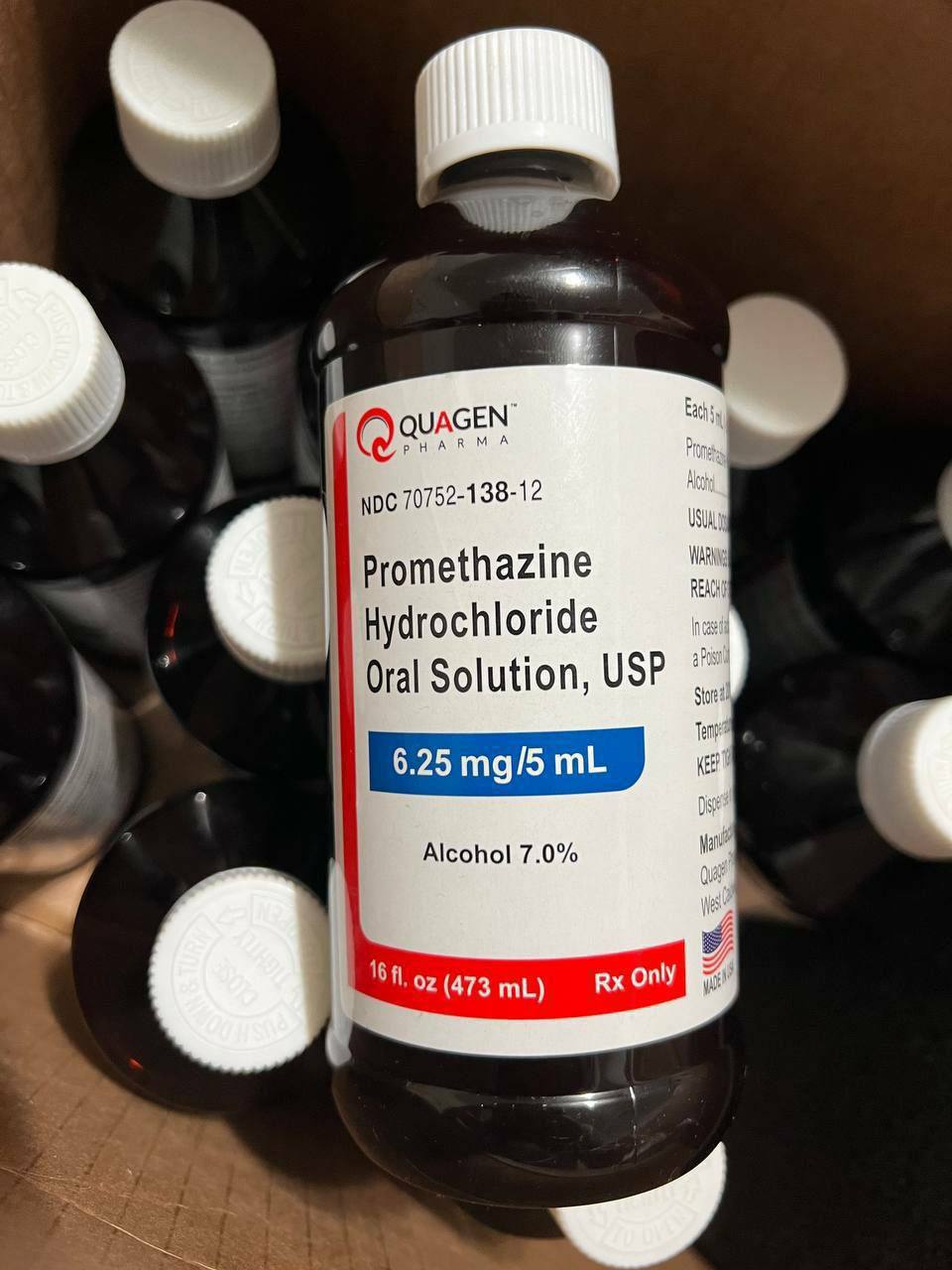 Quagen Promethazine Syrup 6.25mg/5ml - Liquid, 473ml Bottle 