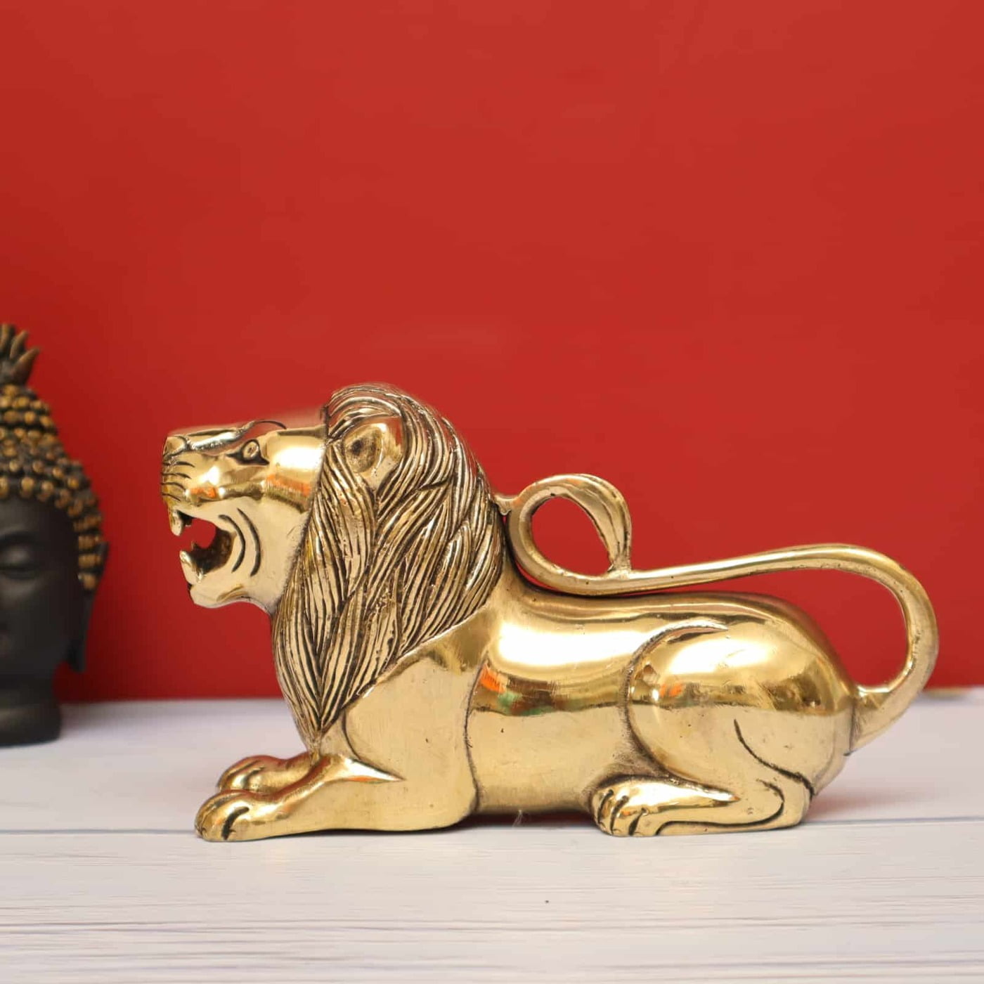Brass Lion Statue
