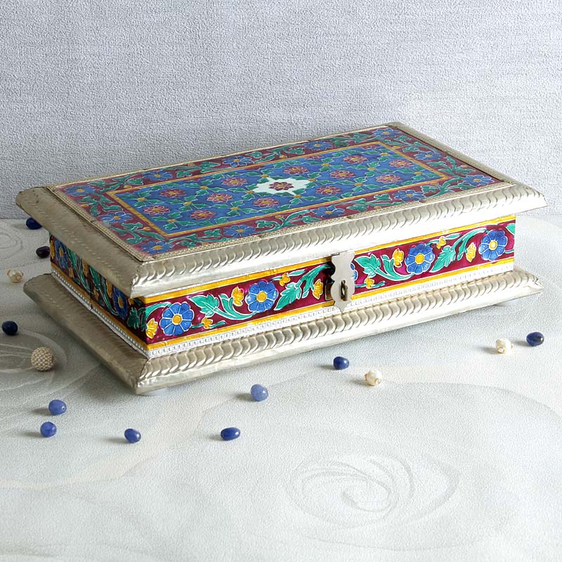 White Metal Jewelry Box