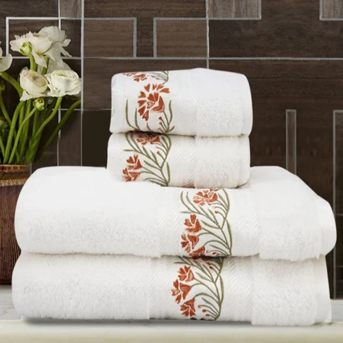 Embroidered Bath Towel