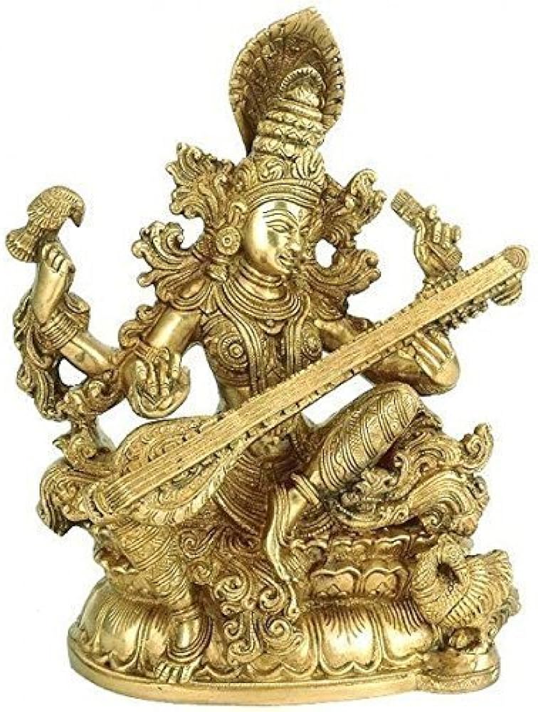 Brass Saraswati Statue
