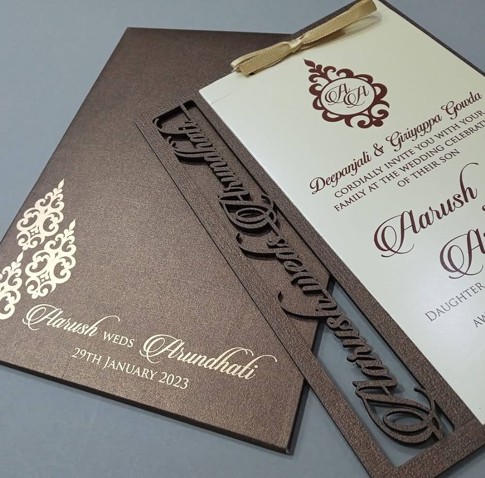 Wooden Wedding Cards