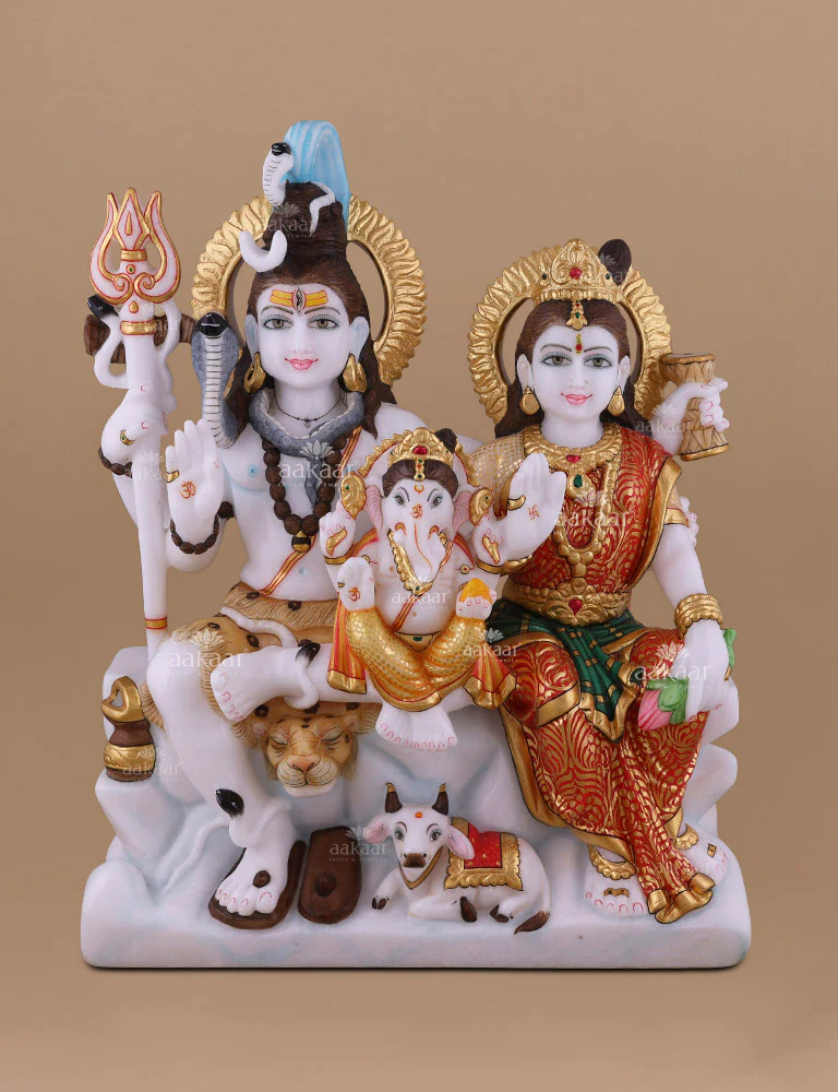 Marble Shiv Parivar Statue