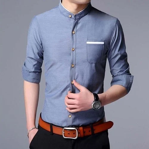Mens Chinese Collar Shirt