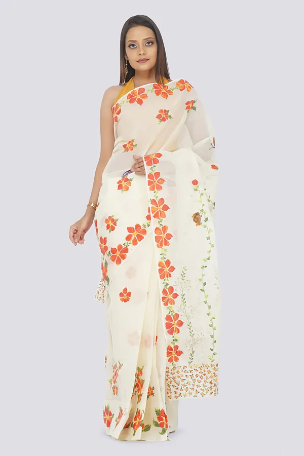 Organdy saree
