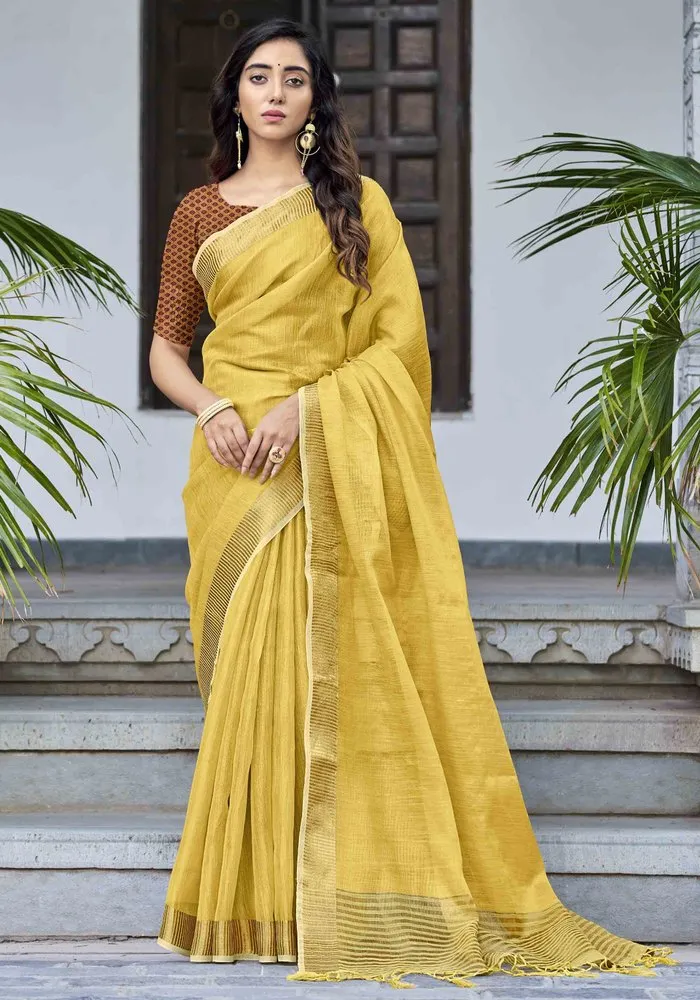 Tissue Linen Saree