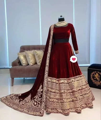 Velvet Lehenga Choli