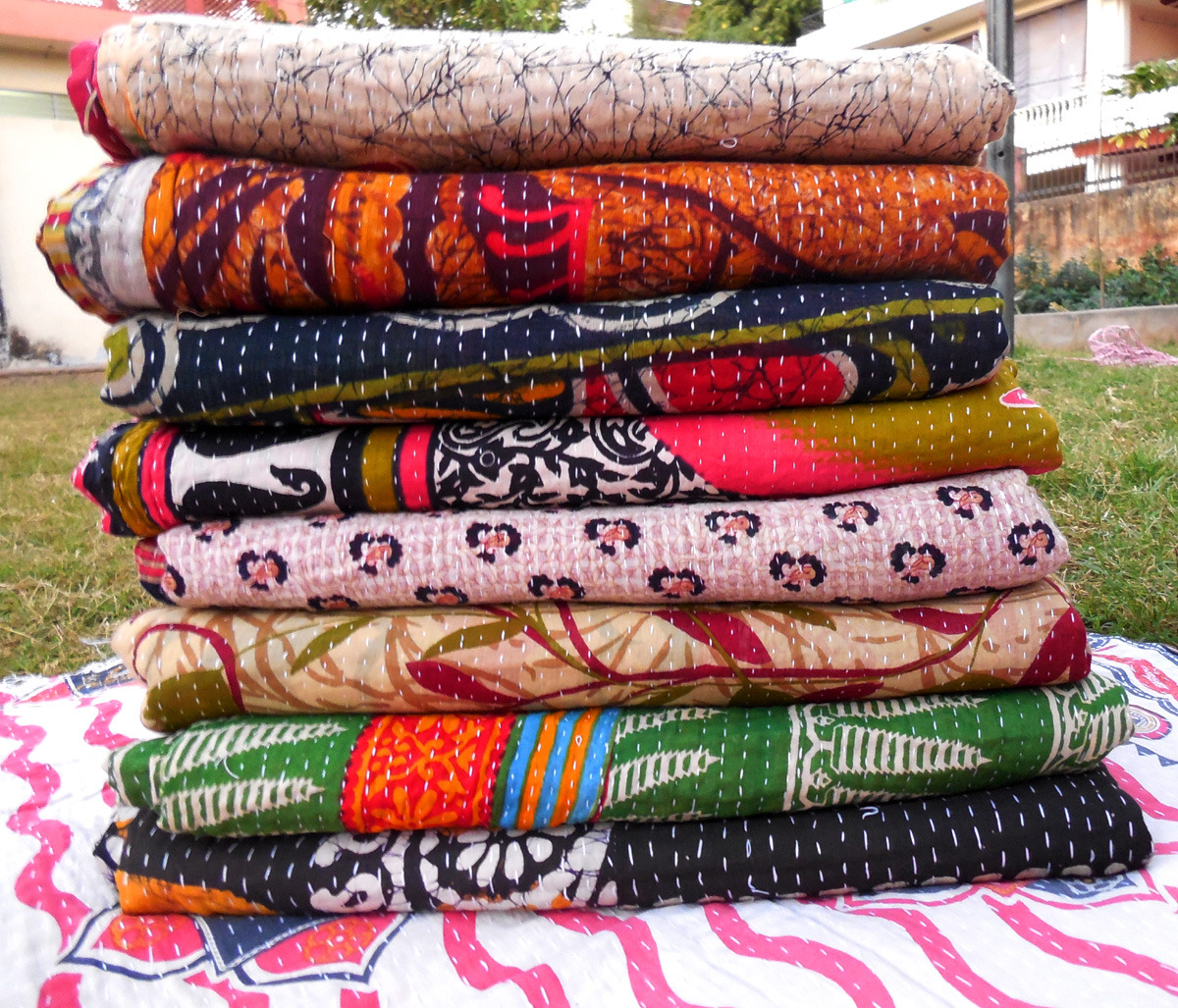 Kantha Bedspread