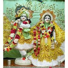 Marble Iskcon Radha Krishna Statue