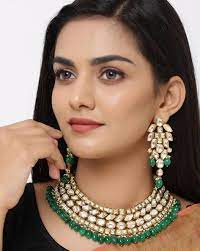 Kundan Meena Necklace