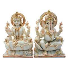 Marble Laxmi Ganesh Statue