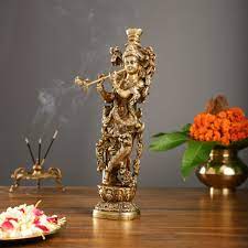 Brass Krishna Statue
