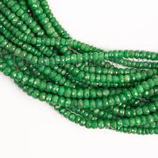 Emerald Faceted Beads