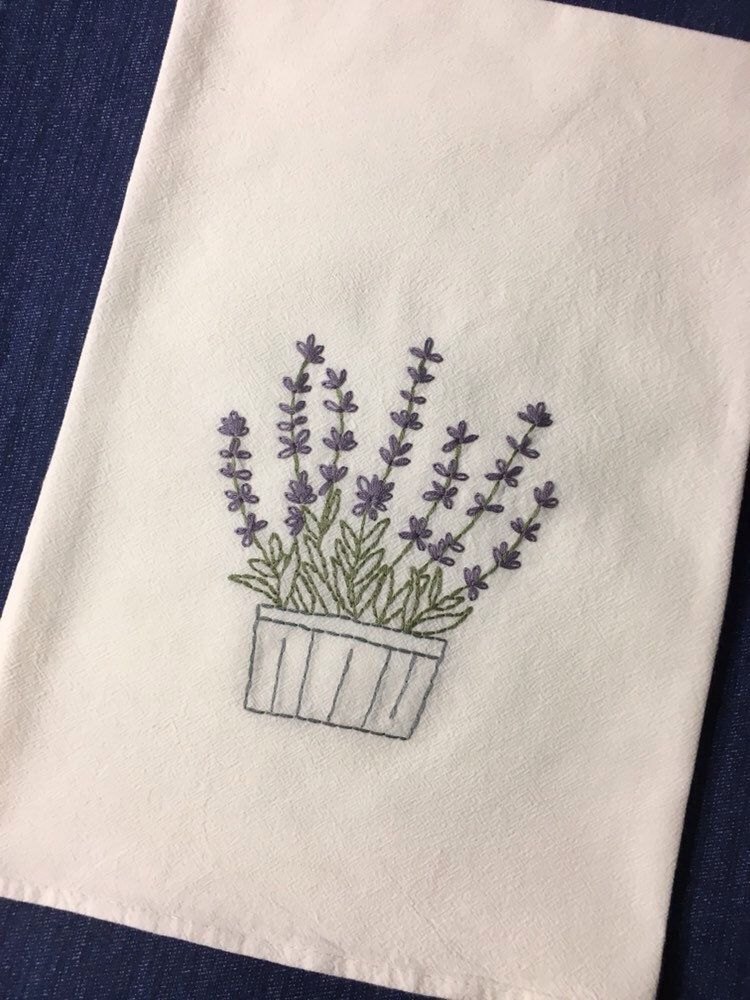 Embroidered Tea Towel