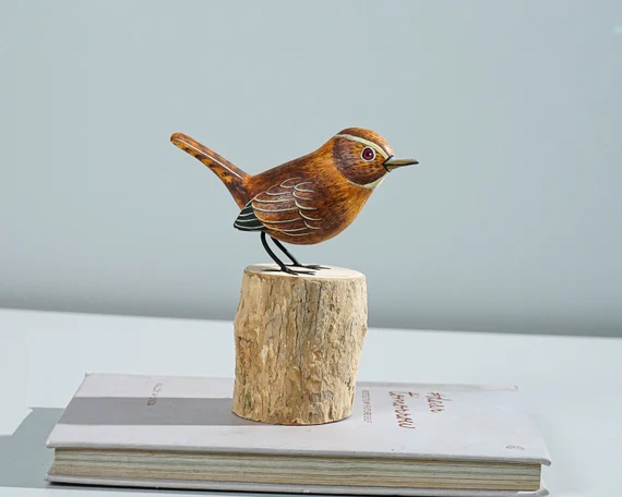 Wooden Bird Statue