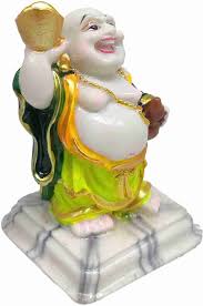 Marble Laughing Buddha Statue