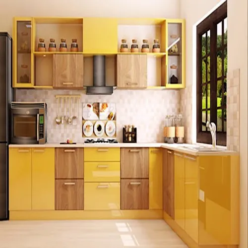 L Shape Modular Kitchen