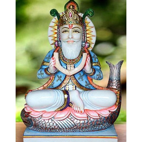 Marble Jhulelal Statue