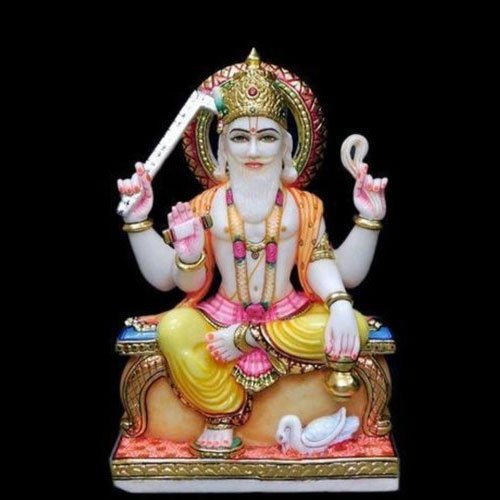 Marble Vishwakarma Statue