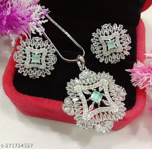 American Diamond Pendant Sets