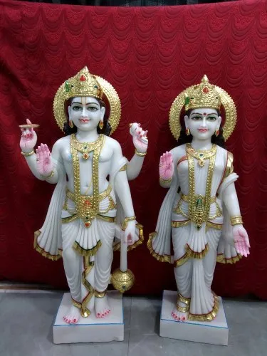 Marble Laxmi Narayan Statue
