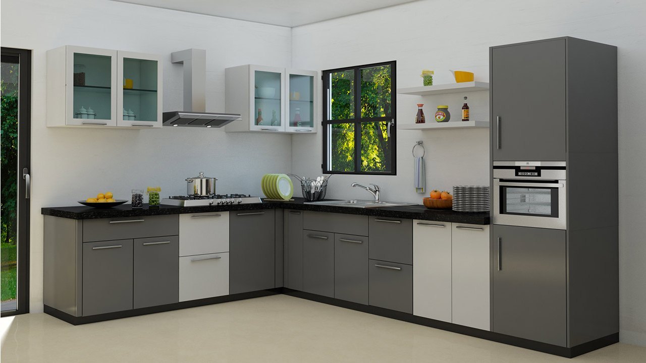L Shape Modular Kitchen