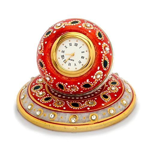 Round Marble Table Clock