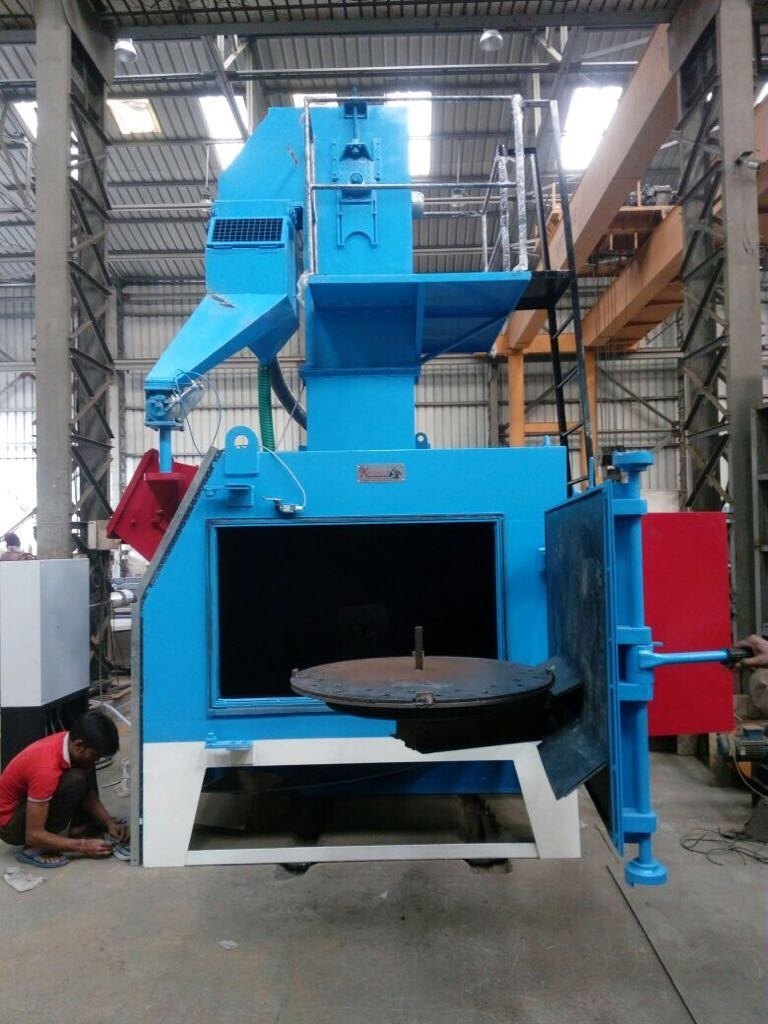 Swing Table Shot Blasting Machine