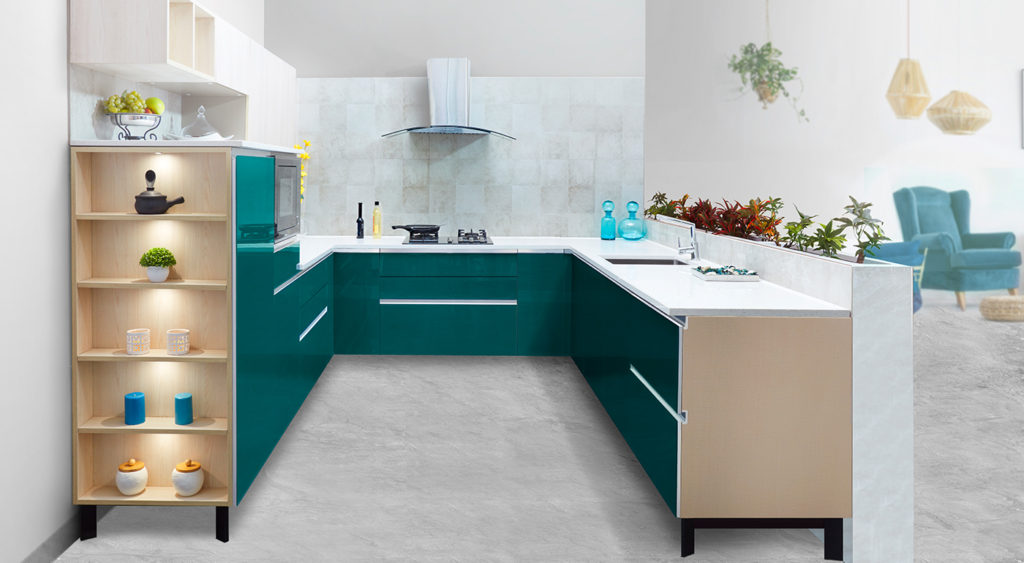 U Shape Modular Kitchen