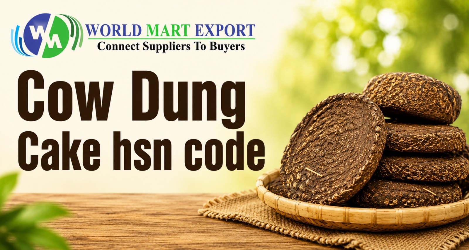 Desi Cow Dung Cake HSN Code and GST Rate