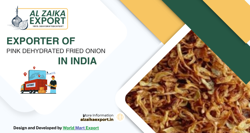 Exporter of Pink Dehydrated Fried Onion in India – AL-ZAIKA EXPORT