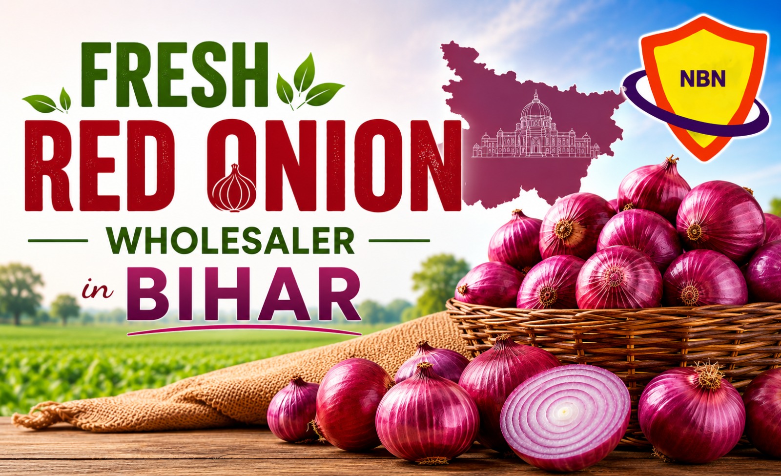 Fresh Red Onion Wholesaler in Bihar: Bulk Sourcing via NBN Security Guard Pvt Ltd