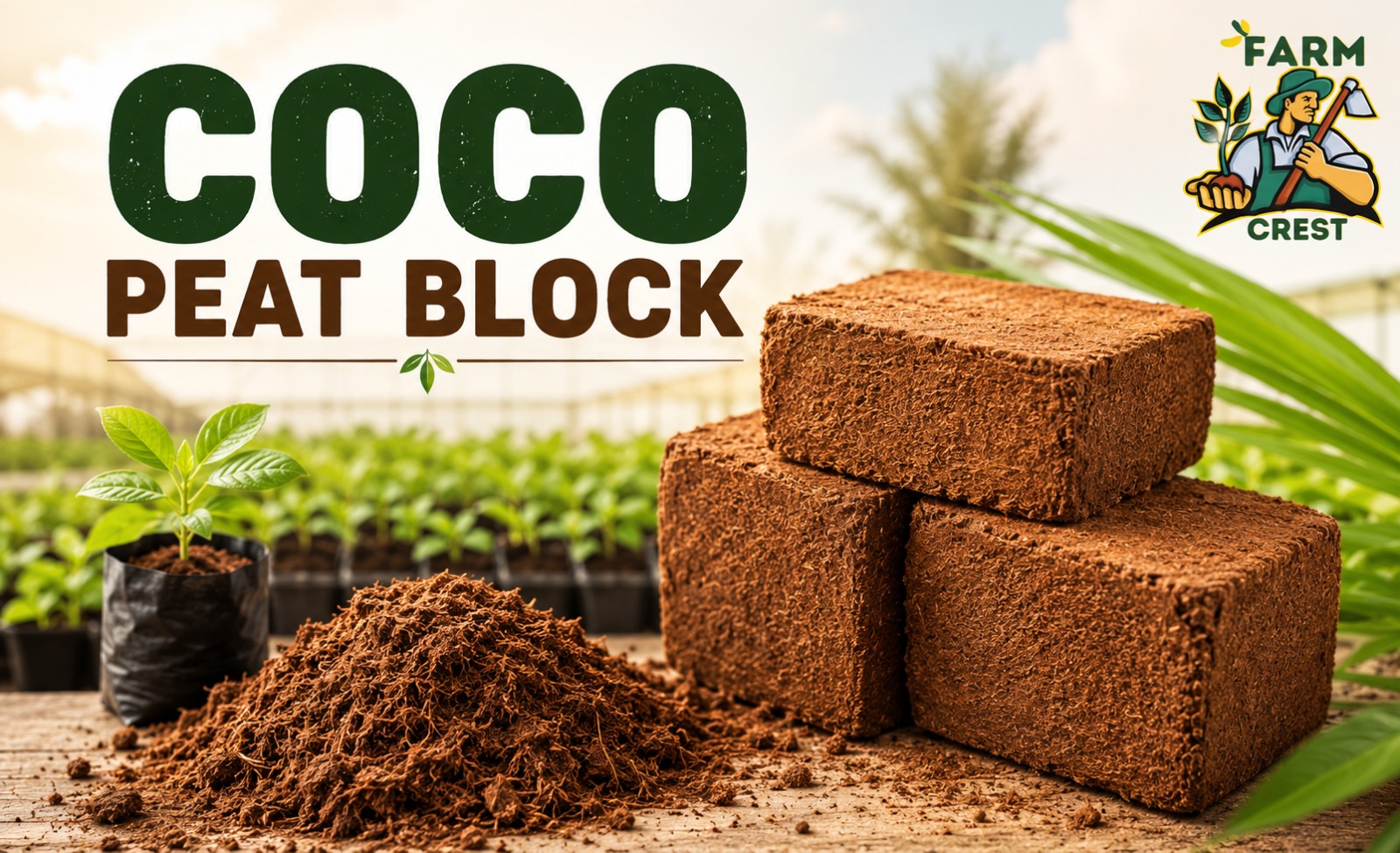 Top Coir Coco Peat Block Exporters in Punjab, India – Farm Crest